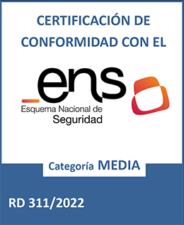 Certificacion conforme al Esquema Nacional de Seguridad